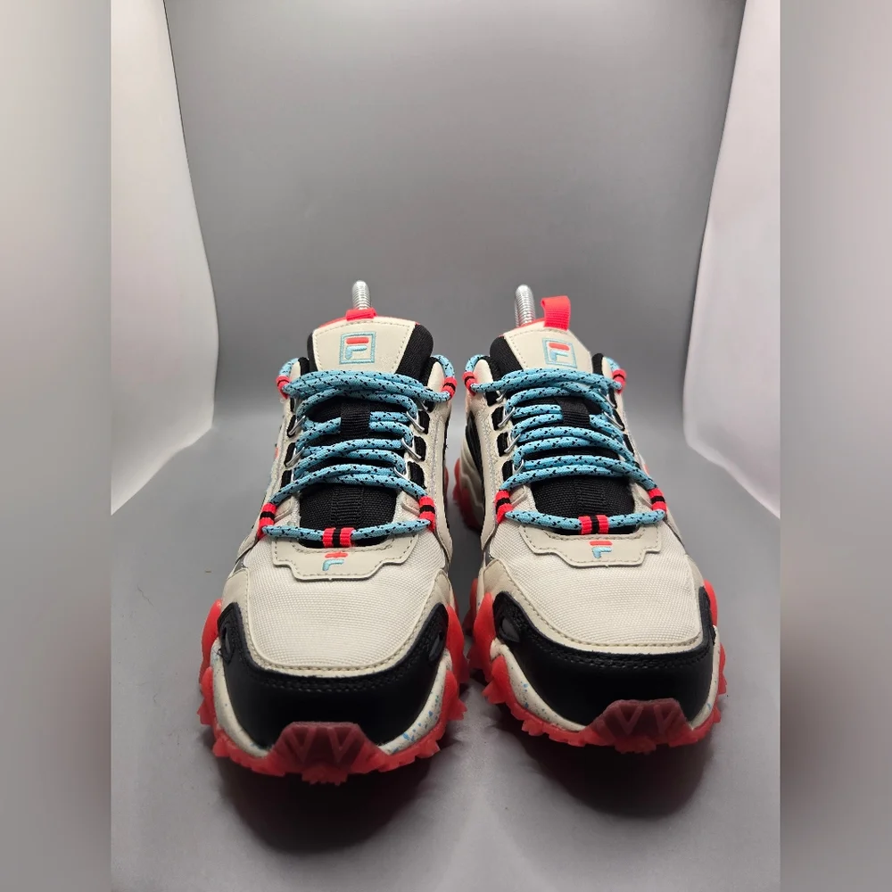 Fila Trail Running Sneakers Women’s Size 7 White Black Red Blue Outdoor Shoes - Picture 2 of 9
